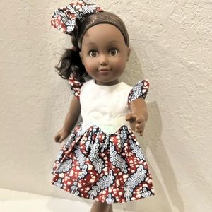 18” Doll with the 2 additional doll clothes and accessories.